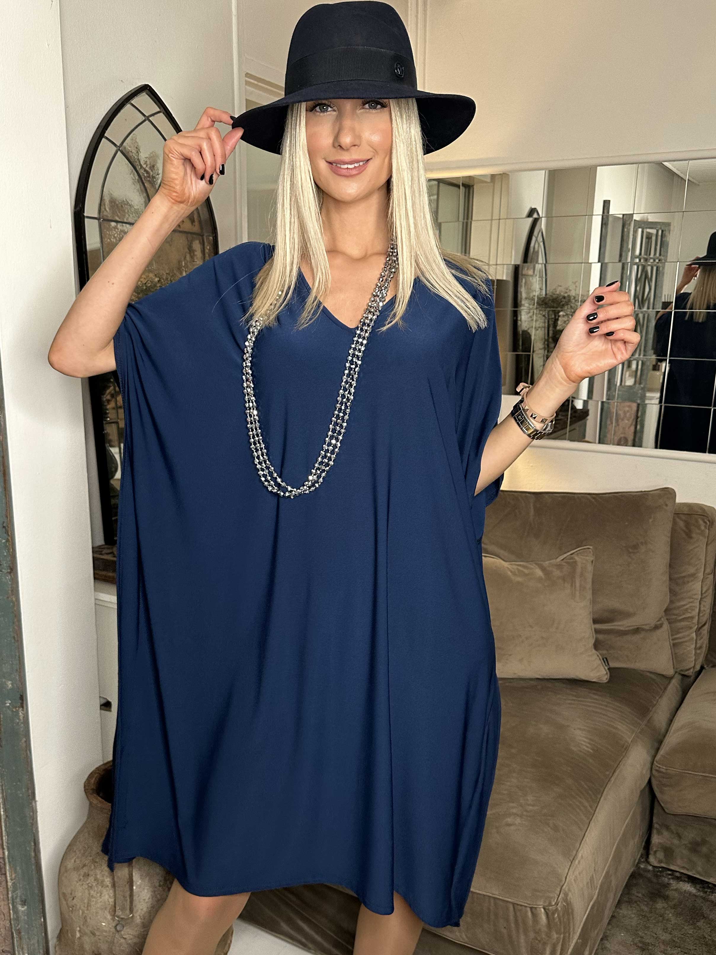 Azmina Plain - Elastisk tunikaklänning med lös passform